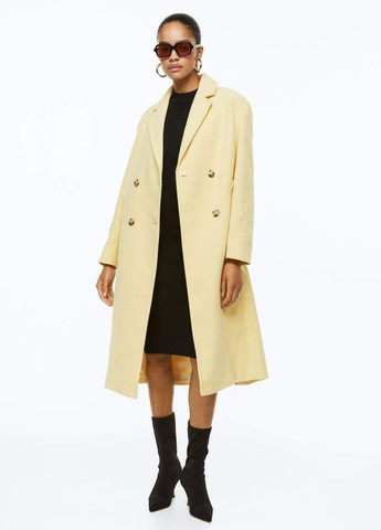 Жовтий демісезонне Пальто двобортне H&M
