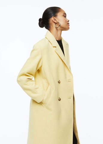 Жовтий демісезонне Пальто двобортне H&M
