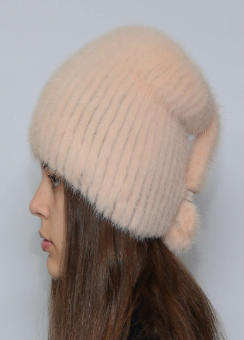 Женская зимняя шапка из вязаного меха норки Меховой Стиль кубанка (198443668)