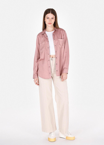 Розовая кэжуал рубашка однотонная Colin's