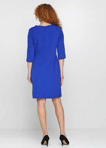 Синее кэжуал платье MS однотонное