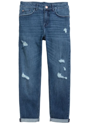 Синие демисезонные прямые джинсы H&M