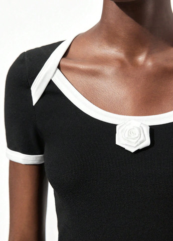 Чорна блуза SHEIN