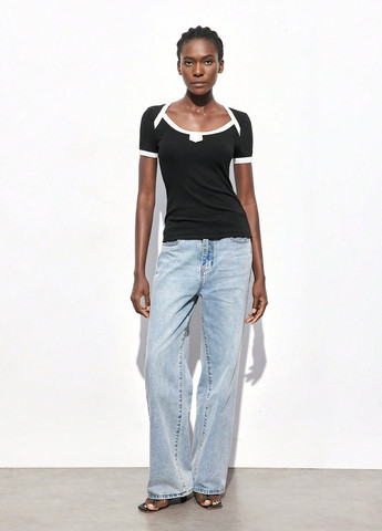 Чорна блуза SHEIN