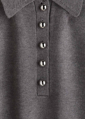 Сіра кежуал сукня поло, сукня светр H&M меланжева