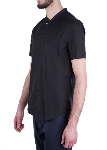 Черная рубашка с надписями Emporio Armani