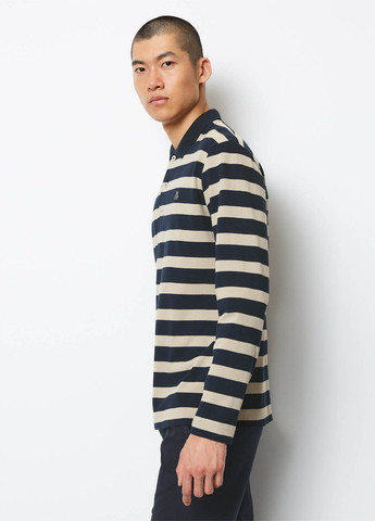 Черная футболка-поло для мужчин Marc O'Polo в полоску