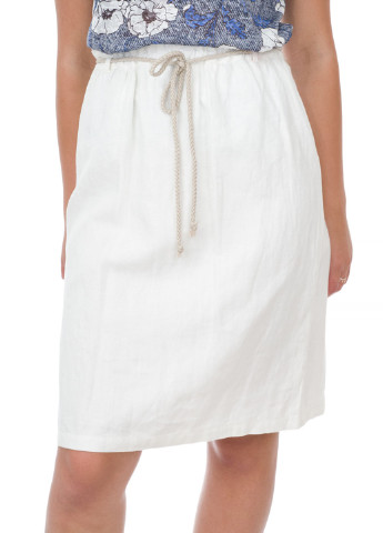 Белая кэжуал однотонная юбка Oui