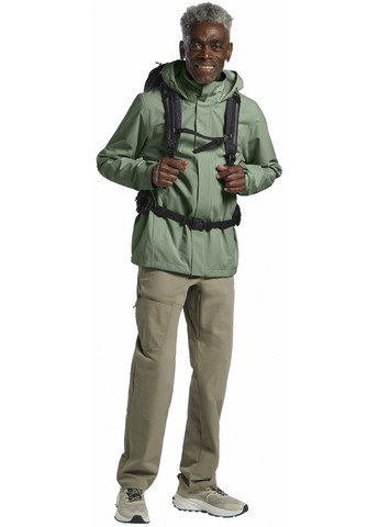 Серо-зеленая демисезонная ветровка Jack Wolfskin TRAILTIME 2L JKT M