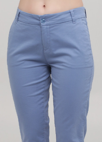 Голубые кэжуал демисезонные укороченные, зауженные брюки Lagrand