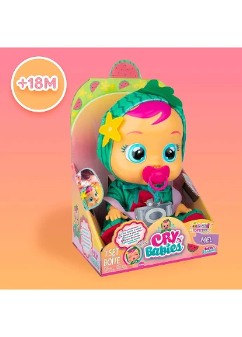 Интерактивная кукла Cry Babies Tutti Frutti Mel Плакса Мел с ароматом арбуза (93805) IMC Toys (255254265)