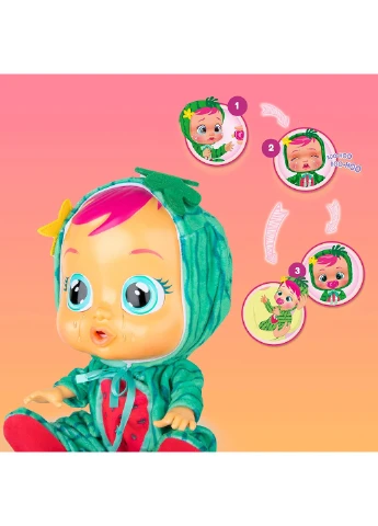 Интерактивная кукла Cry Babies Tutti Frutti Mel Плакса Мел с ароматом арбуза (93805) IMC Toys (255254265)