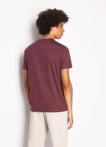 Бордовая футболка Armani Exchange