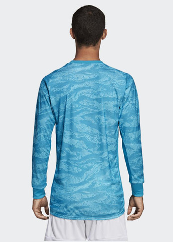 Голубой демисезонный спортивный лонгслив adidas с абстрактным узором