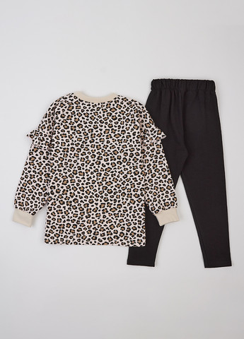 Коричневий демісезонний комплект (світшот, штани) dexter's