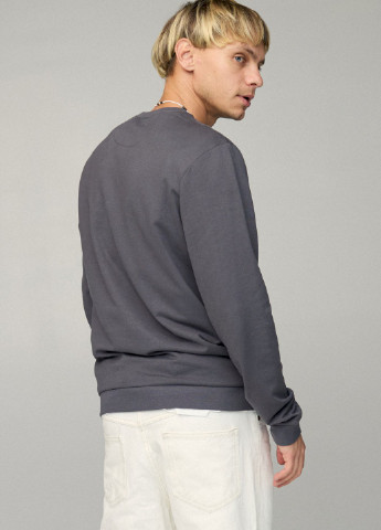 Темно-серый свитшот мужской basic /no flis/ YAPPI (252258900)