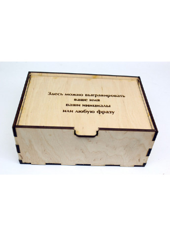 Ремень кожаный с гравировкой в деревянной коробке Универсальный Scappa (253136019)
