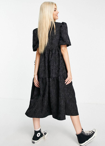 Черное кэжуал платье оверсайз Asos с абстрактным узором