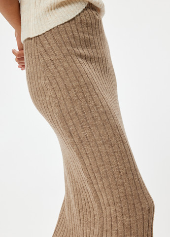 Светло-коричневая кэжуал меланж юбка KOTON карандаш