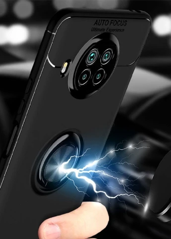 TPU чохол ColorRing під магнітний тримач (opp) для Xiaomi Mi 10T Lite / Redmi Note 9 Pro 5G Чорний / Чорний Deen (237824657)
