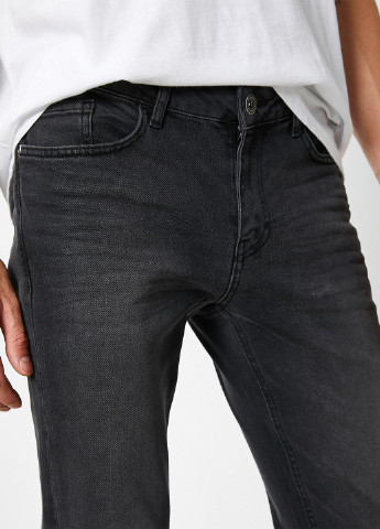 Штани KOTON завужені темно-сірі джинсові бавовна