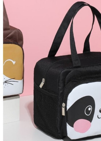 Темосумка для ланча/lunch bag с карманом Панда, черная No Brand (252643965)