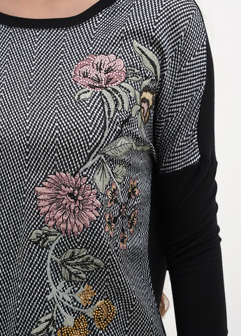 Чорна кежуал сукня Sassofono з геометричним візерунком