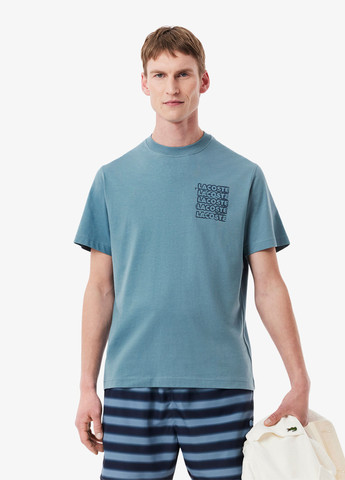 Голубая футболка Lacoste