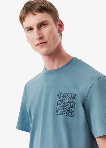 Голубая футболка Lacoste