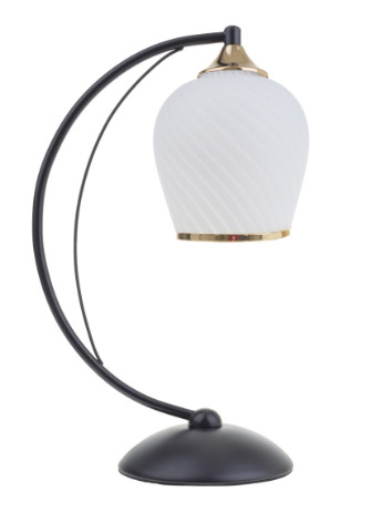 Настольная лампа металлическая черная LK-711T/1 E27 BK+FG Brille (253881640)