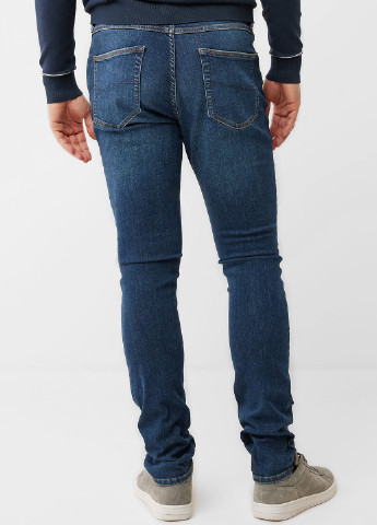 Темно-синие демисезонные зауженные джинсы Mexx