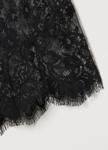 Комбинезон H&M однотонный чёрный кэжуал полиамид