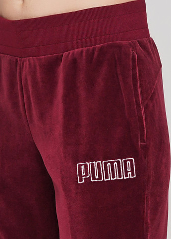 Бордовые спортивные демисезонные джоггеры брюки Puma