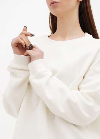 Кремовий світшот H&M однотонний без декору (317203455)