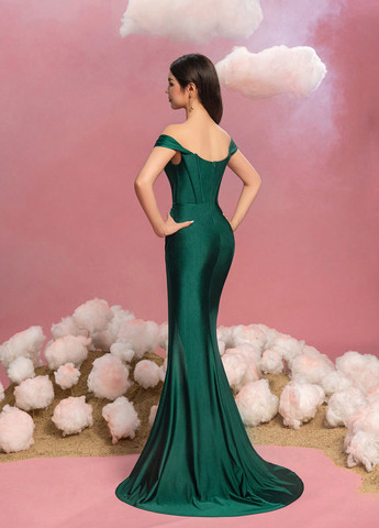 Темно-зелёное платье SHEIN (339052497)