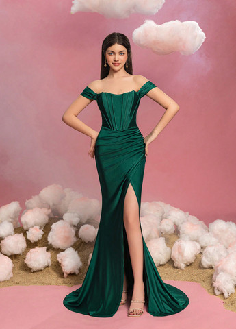 Темно-зелёное платье SHEIN (339052497)