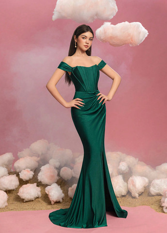 Темно-зелёное платье SHEIN (339052497)