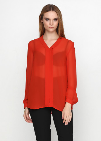 Оранжево-красная демисезонная блуза Stefanie L
