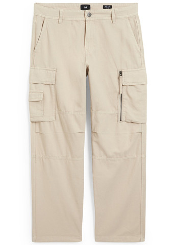 Бежевые кэжуал демисезонные карго брюки C&A