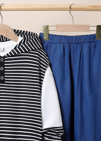 Комбінований демісезонний костюм (жилет, світшот, штани) брючний SHEIN