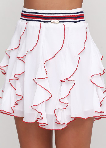 Белая кэжуал однотонная юбка Sassofono клешированная