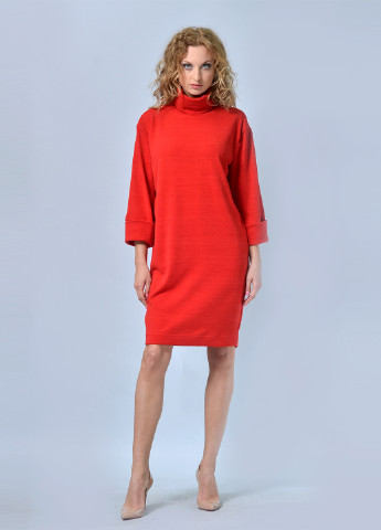 Красное кэжуал платье платье-свитер Lila Kass меланжевое