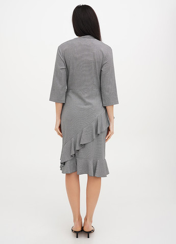 Черно-белое кэжуал платье Vicolo с геометрическим узором