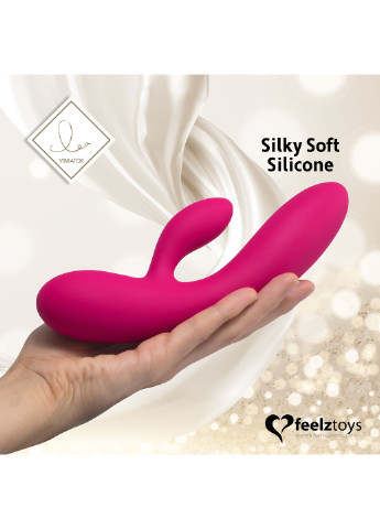 Гибкий вибратор кролик с двумя моторами Lea Rabbit Vibrator Rubine Red FeelzToys (252297461)