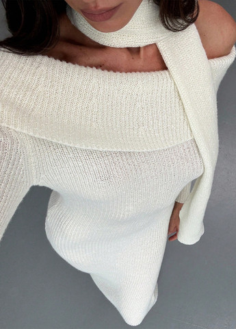 Білий кежуал сукня сукня светр SHEIN однотонна