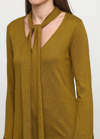 Горчичная демисезонная блуза Massimo Dutti