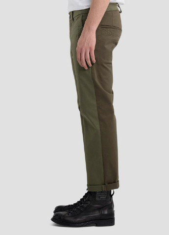 Оливковые кэжуал демисезонные укороченные брюки Replay