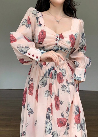 Рожева святковий, кежуал сукня SHEIN з квітковим принтом