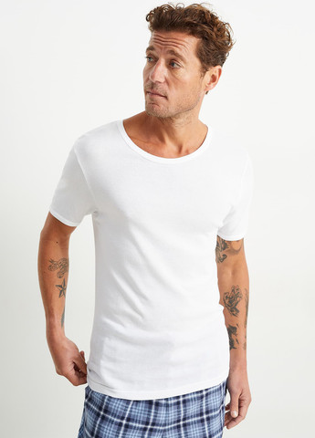 Белая футболка с коротким рукавом C&A