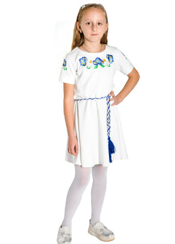 Белое платье ЕтноМодерн (251304192)